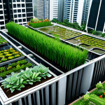 Urban Rainwater Harvesting**

"Modern Kuala Lumpur cityscape, focusing on rooftop gardens and integrated rainwater harvesting systems on skyscrapers, fully clothed people tending to plants, emphasis on sustainability, clean futuristic design, safe for work, appropriate content, professional architectural visualization, perfect anatomy, natural proportions."

**